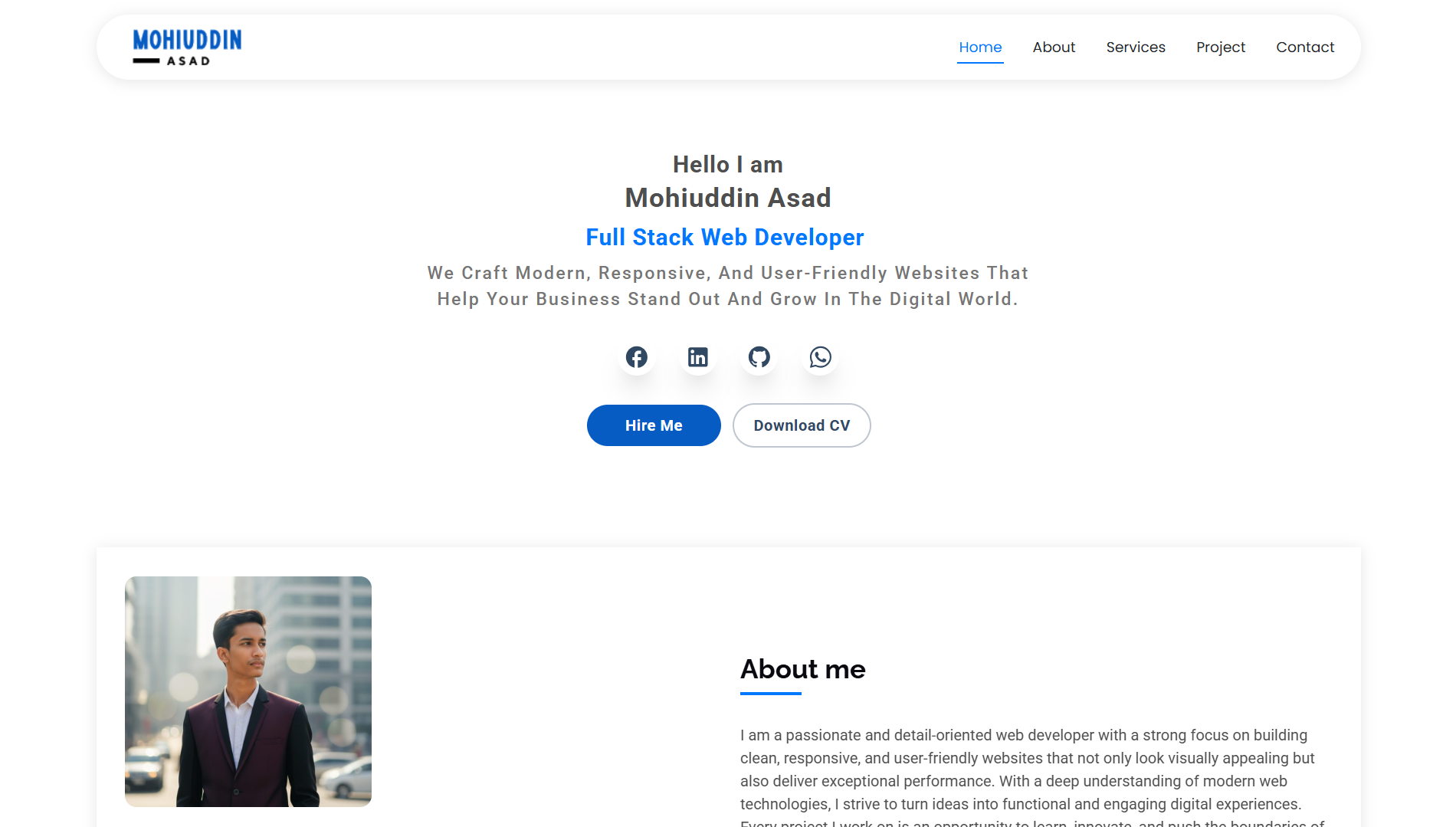 Mohiuddin Asad Portfolio - Personal brand website